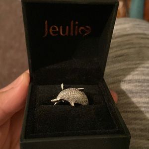 Silver dolphin ring
